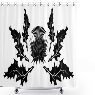 Personality  Thistle Ornament Shower Curtains