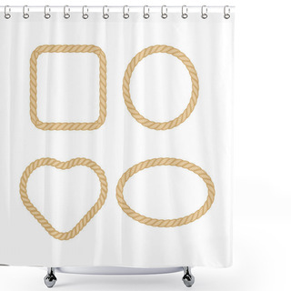 Personality  Set Of Rope Frames Shower Curtains