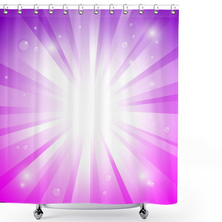 Personality  Sunburst On Colorful Background With Water Drops Shower Curtains