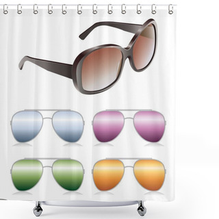 Personality  Sunglasses Shower Curtains