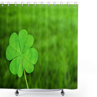 Personality  Composite Image Of Four Leaf Clover Shower Curtains
