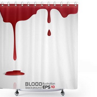 Personality  Dripping Blood. Shower Curtains
