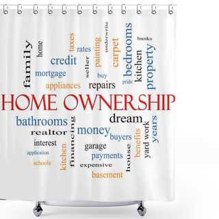 Personality  Home Ownership Word Cloud Concept Shower Curtains