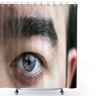 Personality  World Eyeball Shower Curtains