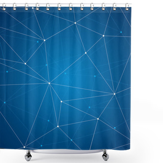 Personality  Abstract Background, Geometry, Lines And Points Shower Curtains