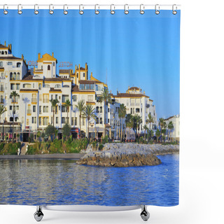 Personality  Puerto Banus In Marbella, Spain Shower Curtains