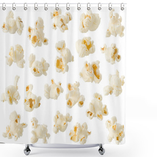 Personality  Popcorn Isolated On White Background Shower Curtains