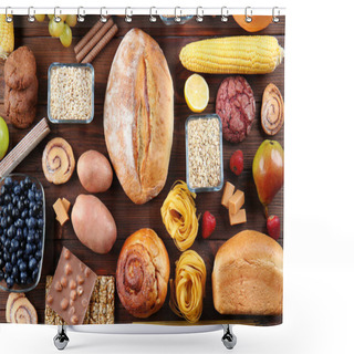 Personality  Different Food Pattern Shower Curtains
