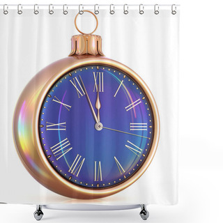 Personality  New Year's Eve Last Hour Clock Midnight Countdown Pressure Shower Curtains