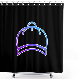 Personality  Baby Hat Blue Gradient Vector Icon Shower Curtains