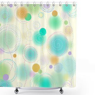 Personality  Background With Circles Shower Curtains