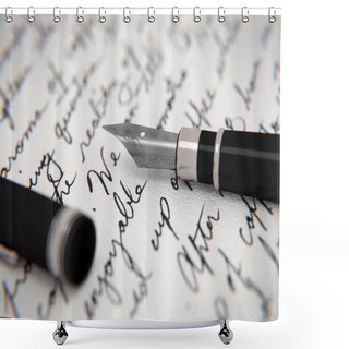 Personality  Handwritten Letter Shower Curtains