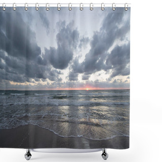 Personality  The Sunset From A Cloudy Evening Sky Shower Curtains