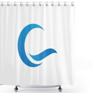 Personality  Wave Logo Template Shower Curtains