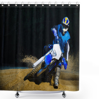 Personality  Enduro Bike Rider Shower Curtains