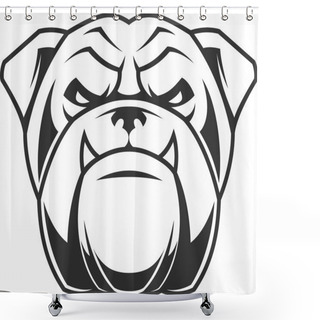 Personality  The Head Of A Fierce Bulldog Shower Curtains
