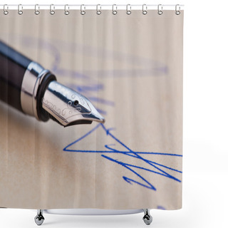 Personality  Pen And Signature Shower Curtains