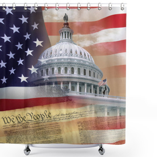 Personality  Washington DC - Symbols Of The USA Shower Curtains