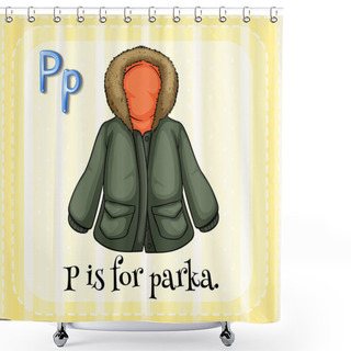 Personality  A Letter P Shower Curtains