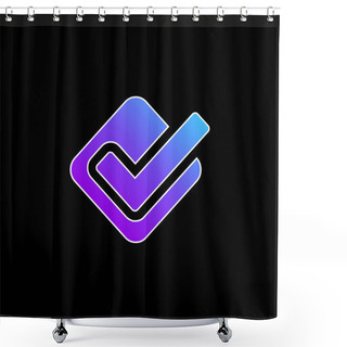 Personality  Accept Blue Gradient Vector Icon Shower Curtains
