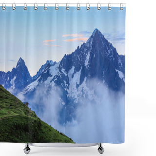Personality  Mont Blanc, France Shower Curtains