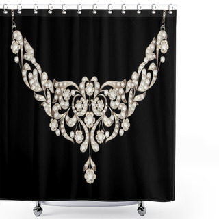 Personality  Necklace Women Shower Curtains