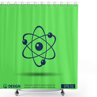 Personality  Pictograph Of Atom Icon Shower Curtains