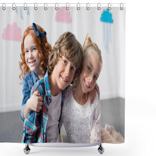 Personality  Adorable Happy Kids Shower Curtains