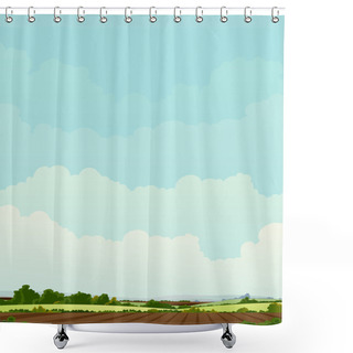 Personality  Harvest Landscape Shower Curtains