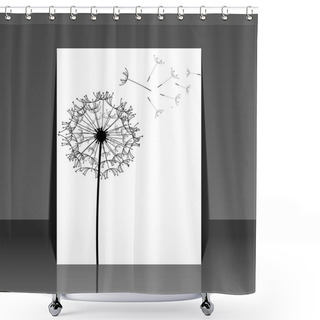 Personality  Dandelion Flower Background - Flyer Desing Shower Curtains