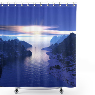 Personality  Morning In The Fjords In Norway Shower Curtains