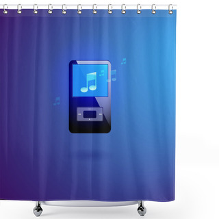 Personality  Music Player Vector Illustration Shower Curtains