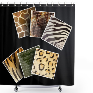 Personality  Vector Animal Skins Shower Curtains