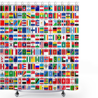 Personality  Alphabetical World Flags Shower Curtains
