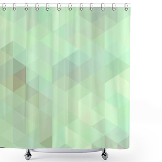 Personality  Aqua Green Geometric Retro Background Shower Curtains