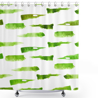 Personality  Watercolor Brush Strokes Seamless Pattern Shower Curtains