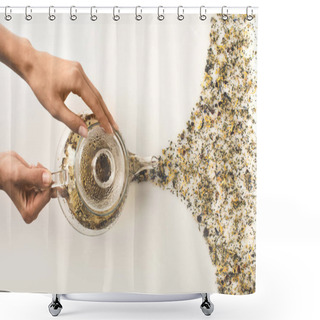 Personality  Person Pouring Herbal Tea Shower Curtains