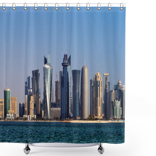 Personality  The West Bay City Skyline Of Doha, Qatar Shower Curtains
