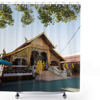 Personality  Wat Dab Phai Buddhist Temple Shower Curtains
