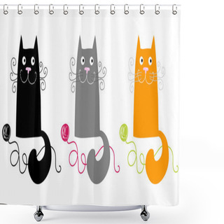 Personality  Funny Cats Shower Curtains
