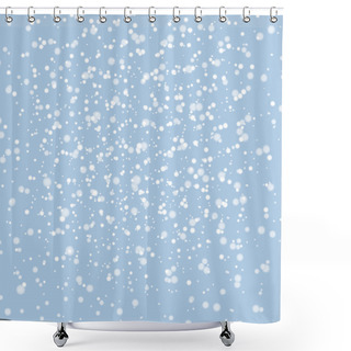 Personality  White Snow Abstract  Shower Curtains
