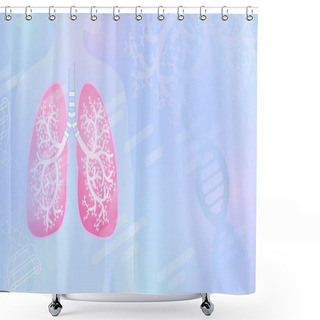 Personality  Medical Abstract Vector Background With Lungs And Bronchial Tree. Shower Curtains