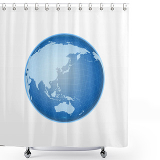 Personality  Realistic Globe Shape Shower Curtains
