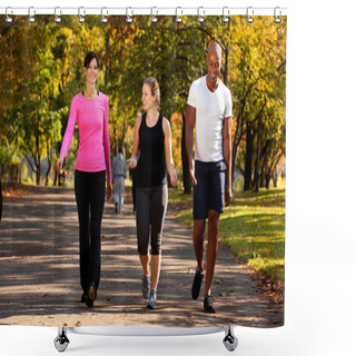 Personality  Walk Park Shower Curtains