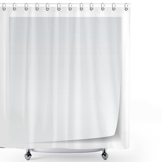 Personality  Blank Paper With Page Curl Shower Curtains