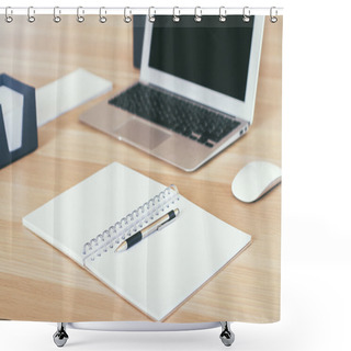 Personality  Blank Screen And Notebook Shower Curtains