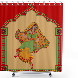 Personality  Indian Woman Dancer Shower Curtains