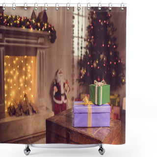 Personality  Christmas Presents Shower Curtains