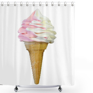 Personality  Soft Serve Ice Cream Cone Shower Curtains