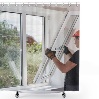 Personality  Installation And Repair Of Plastic Windows Shower Curtains